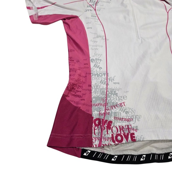 Specialized Cycling Jersey Womens White Maroon M Full Zip Colorblock Stretchy - Picture 10 of 13